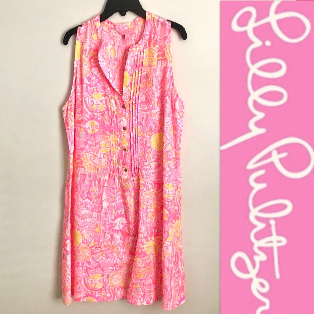 Lilly Pulitzer worn once!  Sleeveless Linen dress